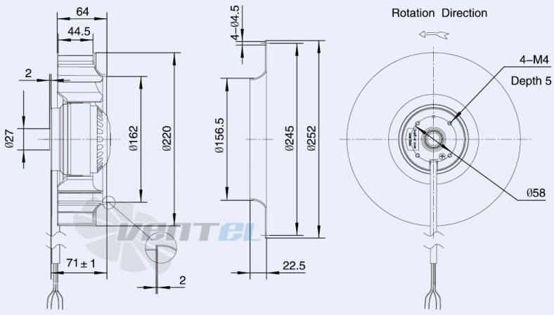 Weiguang LXFB2E220-44-P92-25 - описание, технические характеристики, графики