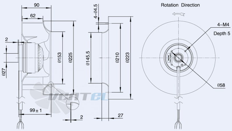 Weiguang LXFB2E225-62-P92-35 - описание, технические характеристики, графики