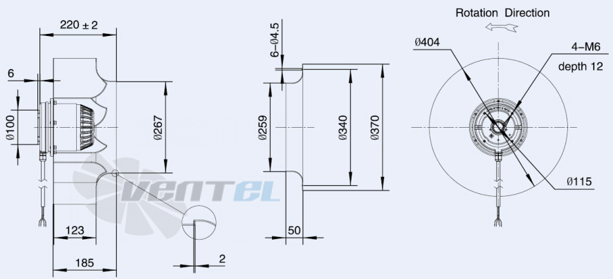 Weiguang LXFB4D400-123-M137-050 380V - описание, технические характеристики, графики