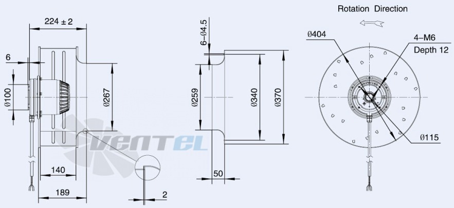 Weiguang LXFB4D400-140-M137-050 380V - описание, технические характеристики, графики