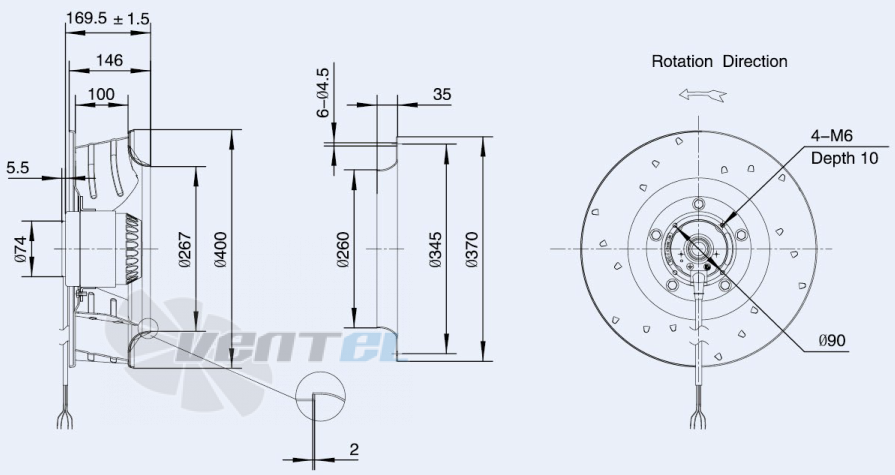 Weiguang LXFB4E400-100-M102-60 220V - описание, технические характеристики, графики