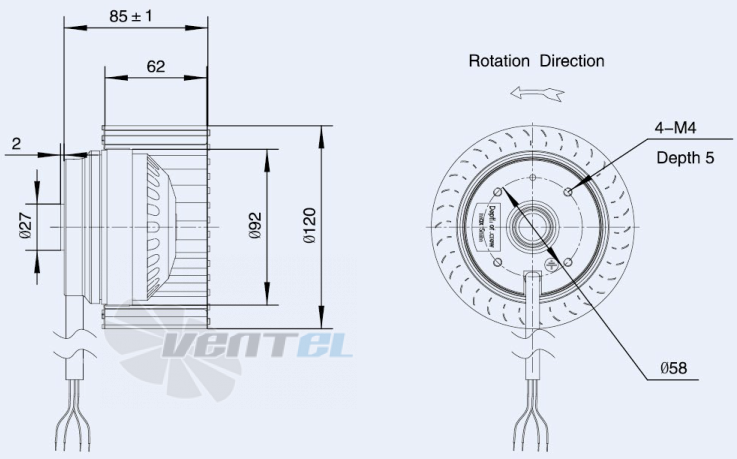 Weiguang LXFF2E120-60-M92-15 110V - описание, технические характеристики, графики