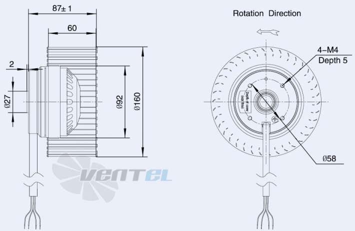 Weiguang LXFF2E160-60-M92-35 - описание, технические характеристики, графики