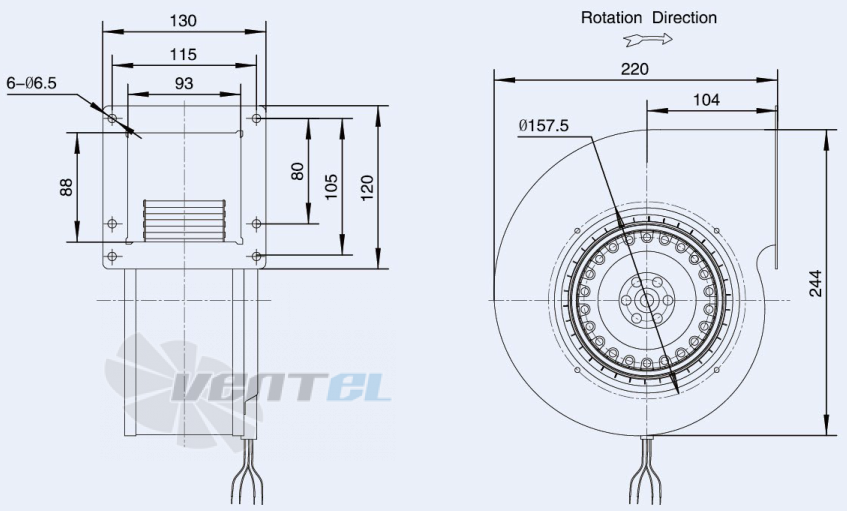 Weiguang LXFFG2E140-60-M92-35 110V - описание, технические характеристики, графики