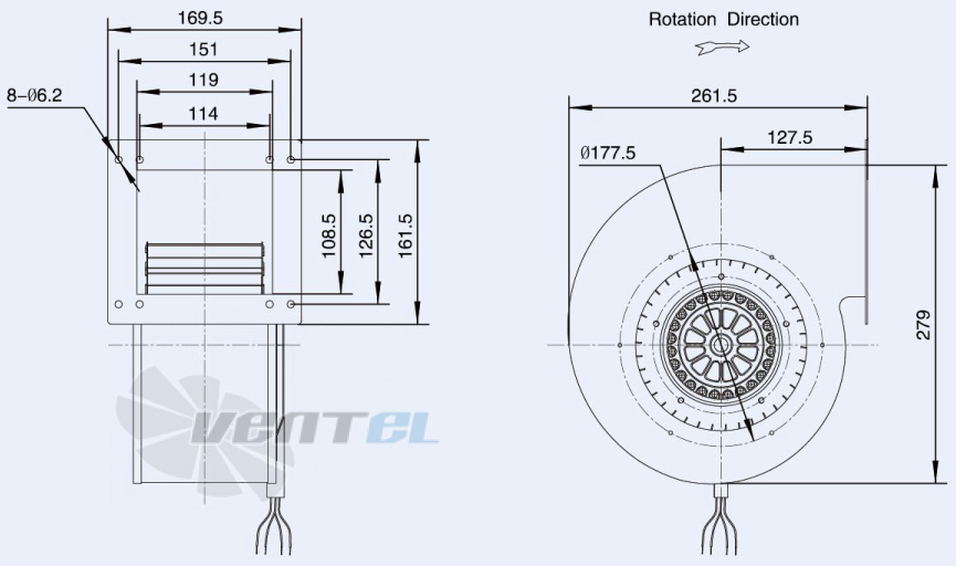 Weiguang LXFFG4E180-90-M102-34 220V - описание, технические характеристики, графики