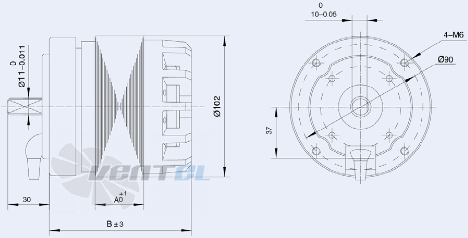 Weiguang YWF4E-102/60B-K - описание, технические характеристики, графики