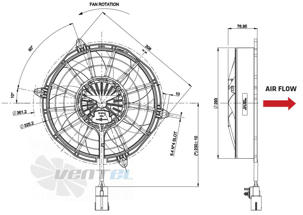 Spal (Италия) VA99-ABL315P/N-101A/SH - описание, технические характеристики, графики