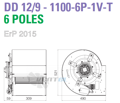 ELCO ELCO DD 12/9-1100-6P-1V-T - описание, технические характеристики, графики