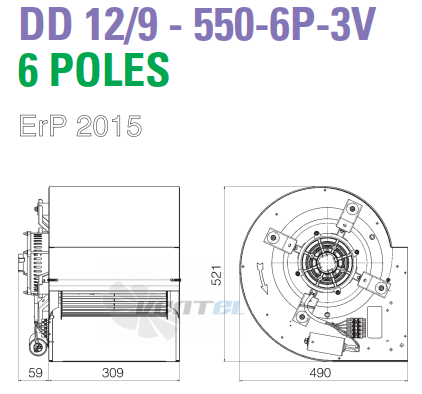 ELCO ELCO DD 12/9-550-6P-3V - описание, технические характеристики, графики