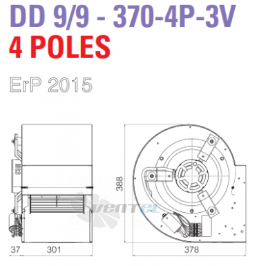 ELCO ELCO DD 9/9-370-4P-3V - описание, технические характеристики, графики