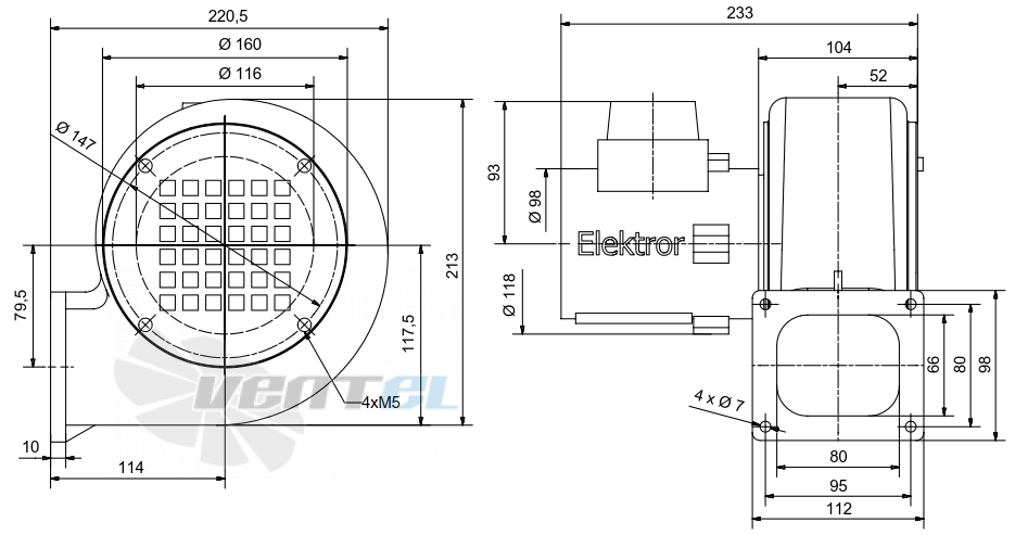 Elektror E 045 - описание, технические характеристики, графики