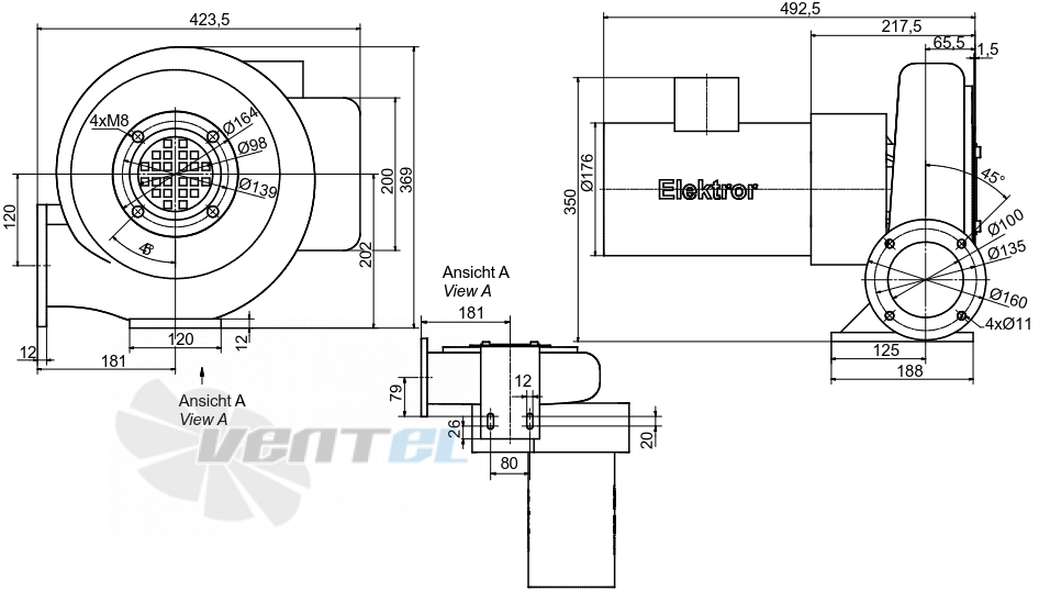 Elektror HRD 14/5T - описание, технические характеристики, графики