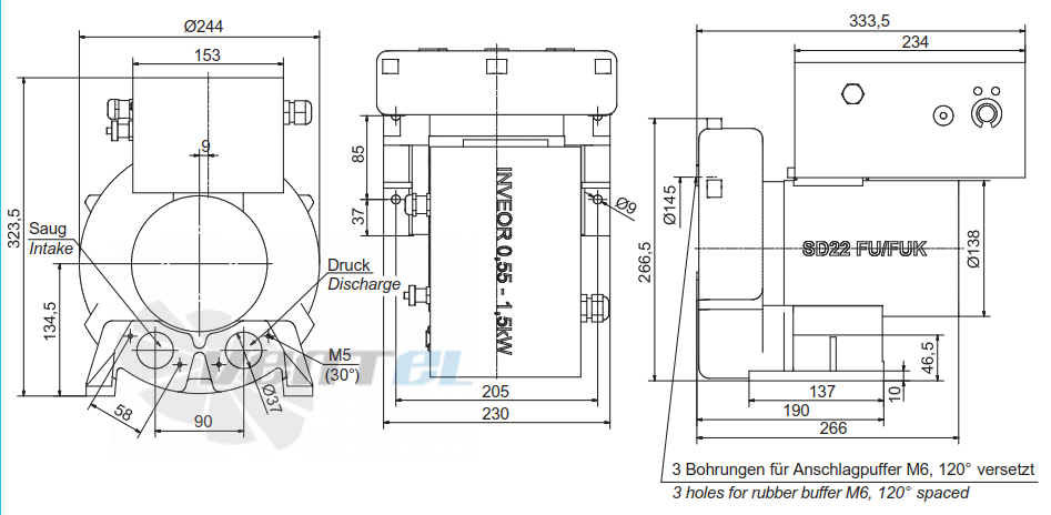 Elektror SD 22 FUK-80/1.1 - описание, технические характеристики, графики