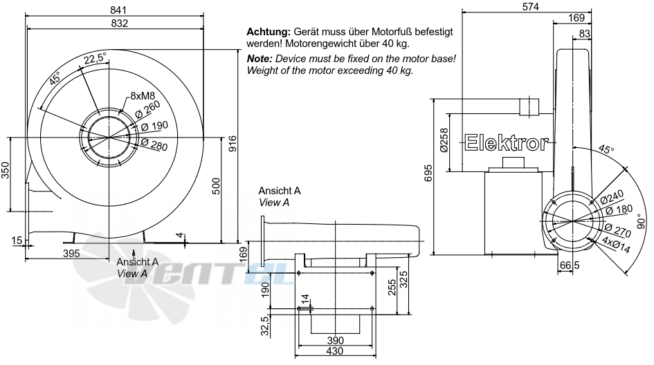 Elektror RD 82 F - описание, технические характеристики, графики