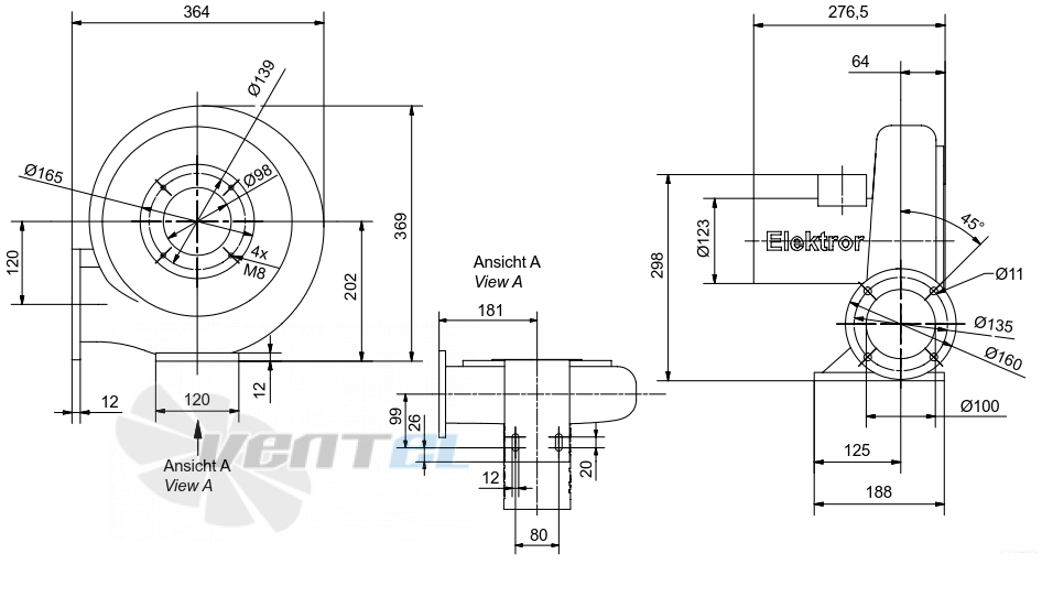 Elektror RE 14 F - описание, технические характеристики, графики