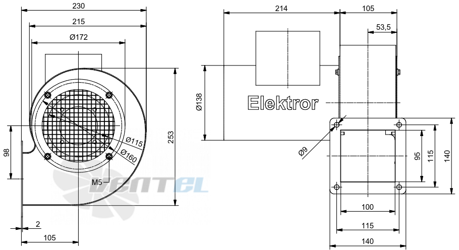 Elektror S-LP 146/74 0.37 КВТ - описание, технические характеристики, графики