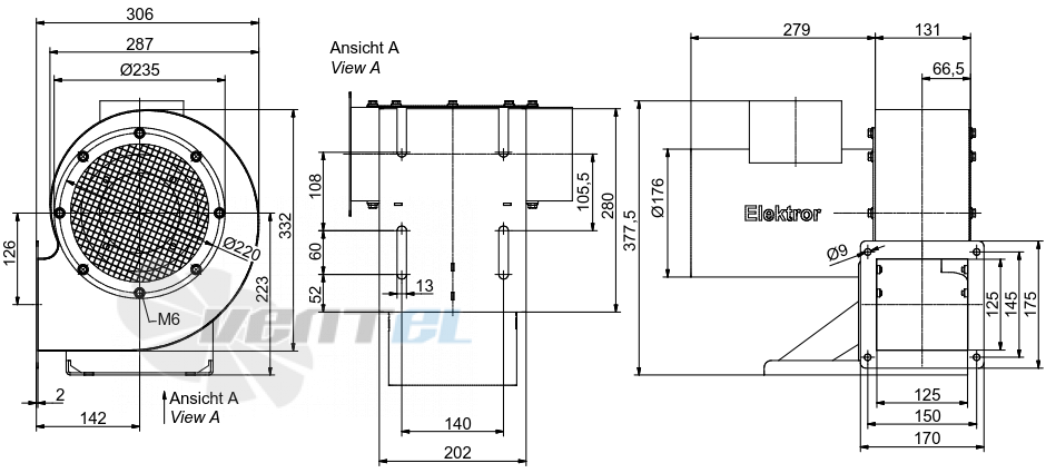 Elektror S-LP 200/74 1.5 КВТ - описание, технические характеристики, графики