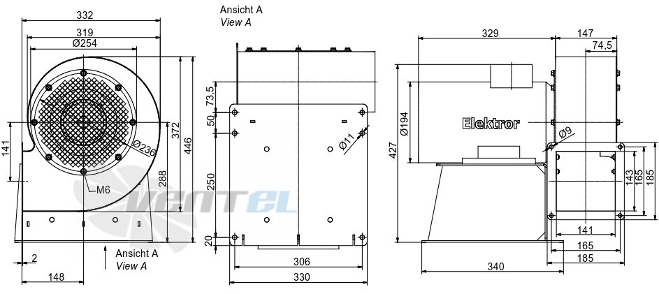 Elektror S-LP 215/92 3.0 КВТ - описание, технические характеристики, графики