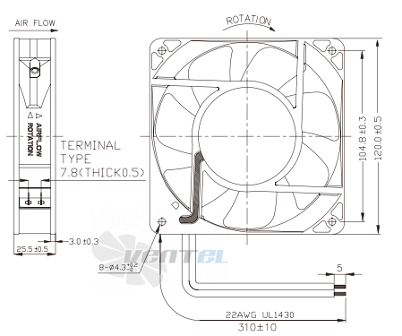 Jamicon JAMICON JA1225H1B0N - описание, технические характеристики, графики