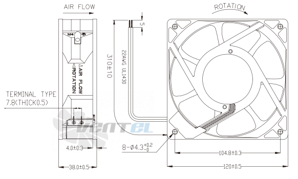 Jamicon JAMICON KA1238H1-1N - описание, технические характеристики, графики