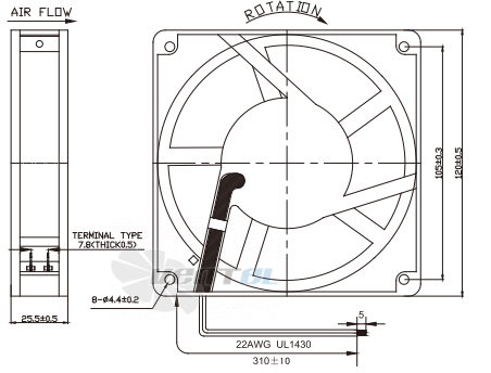 Jamicon JAMICON RA1225H2-3N - описание, технические характеристики, графики