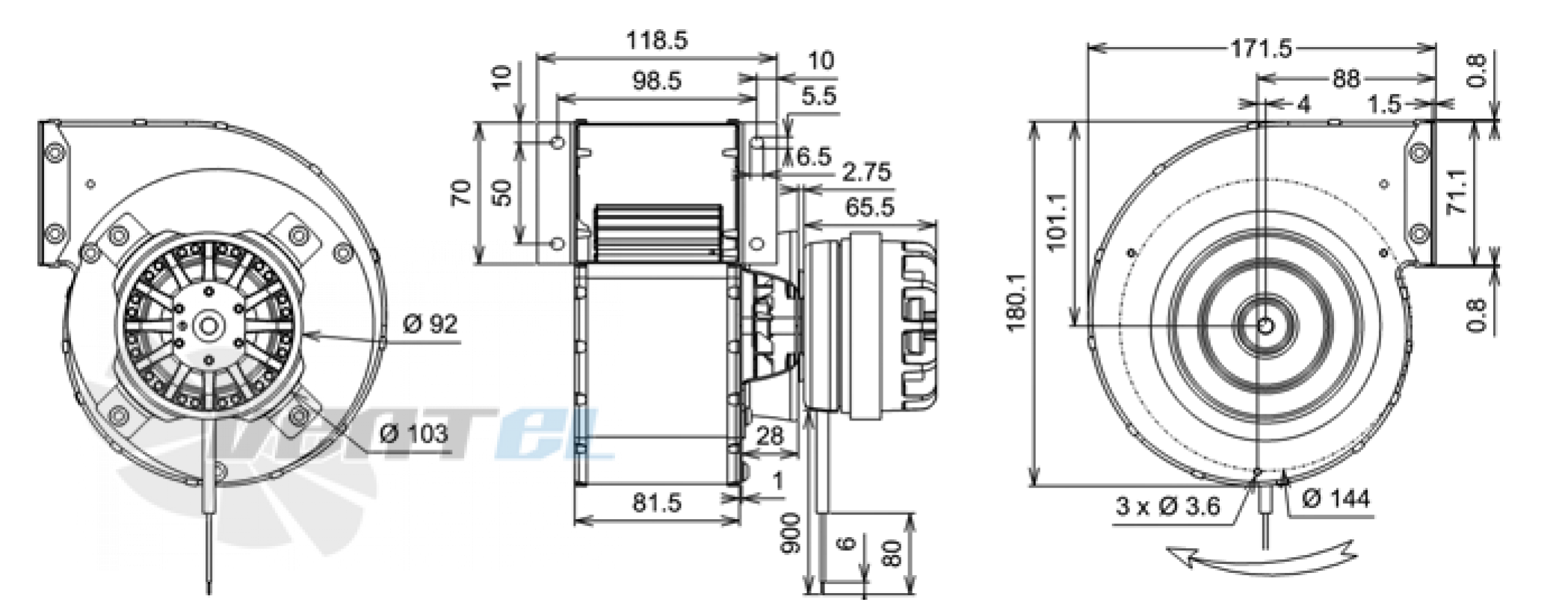 Ecofit ECOFIT Q11-05 2GTA15 120*62R - описание, технические характеристики, графики