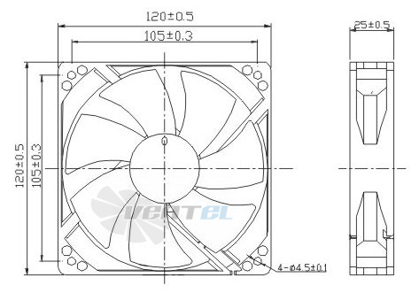 Toyon TD122524L - описание, технические характеристики, графики