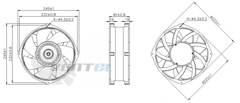 Toyon TD2258024HB - описание, технические характеристики, графики