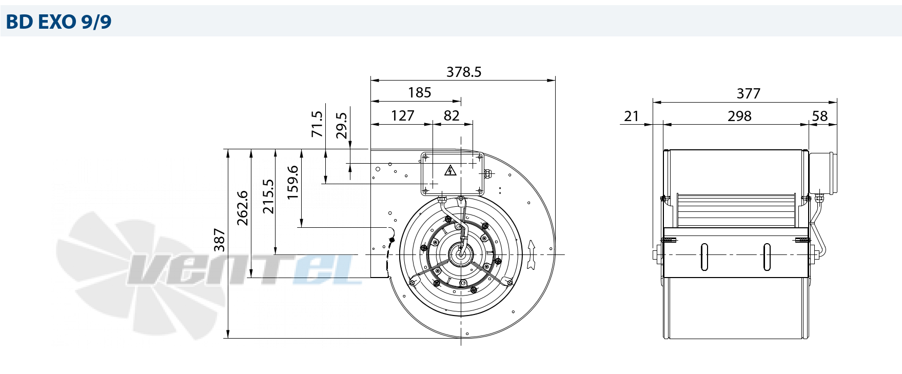 Casals CASALS BD EXO 9/9 M4 0.55 КВТ - описание, технические характеристики, графики