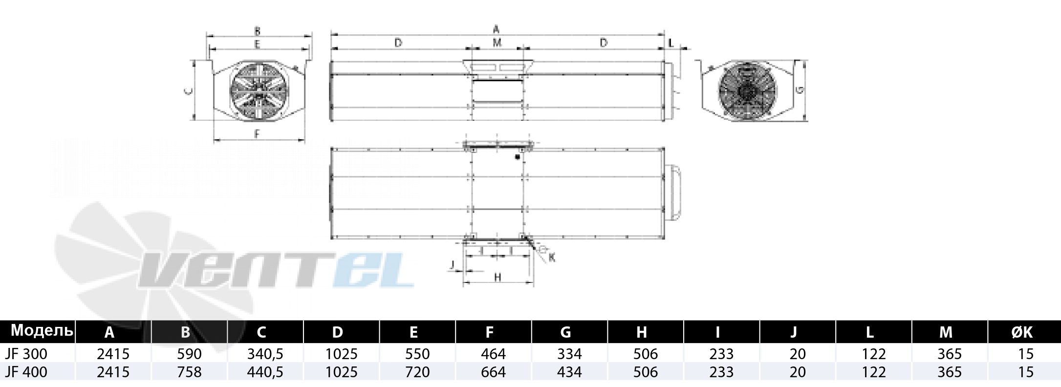 Casals CASALS JF 300 T2 UN CONFORT - описание, технические характеристики, графики