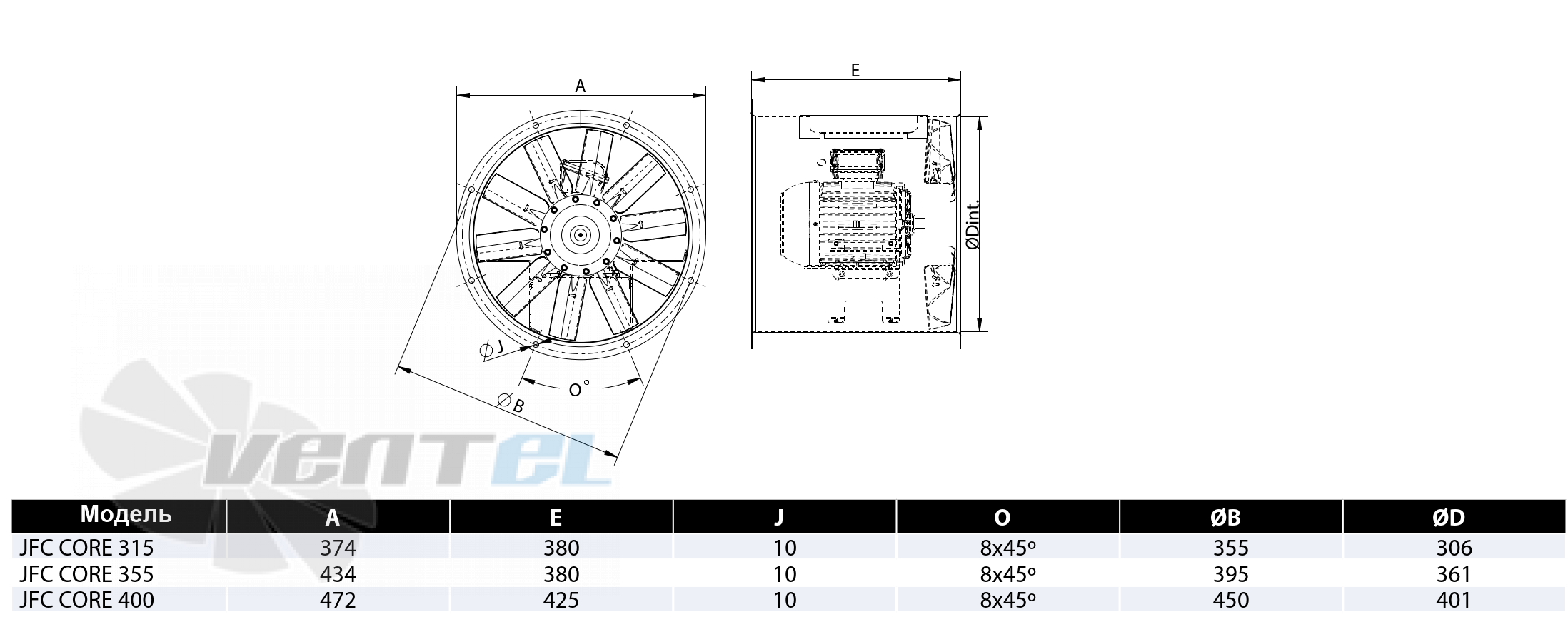 Casals CASALS JFC CORE 315 T2 UN F400 - описание, технические характеристики, графики