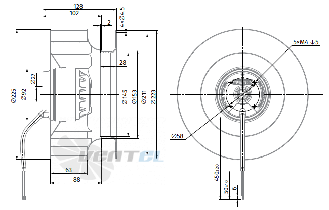 Blauberg BLAUBERG BL-B225C-2E-C01-01 - описание, технические характеристики, графики