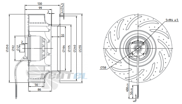 Blauberg BLAUBERG BL-B250A-2E-C01-01 - описание, технические характеристики, графики