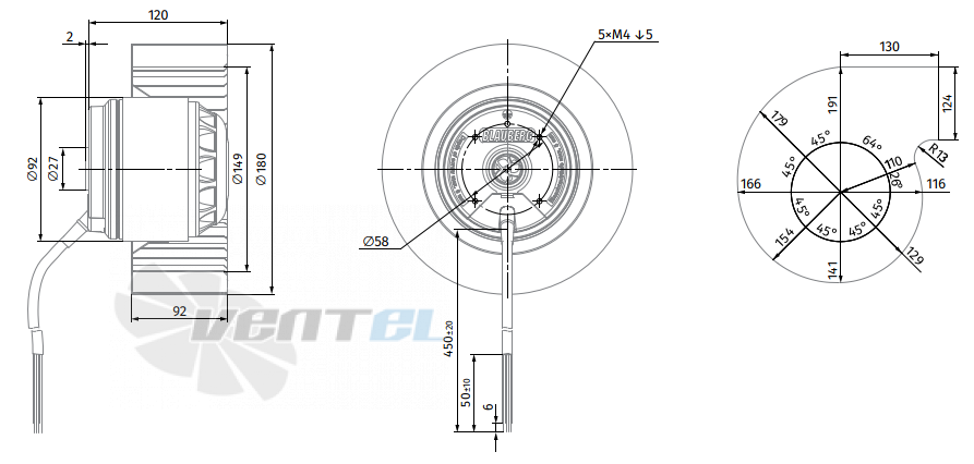 Blauberg BLAUBERG BL-F180A-4E-C01-01 - описание, технические характеристики, графики