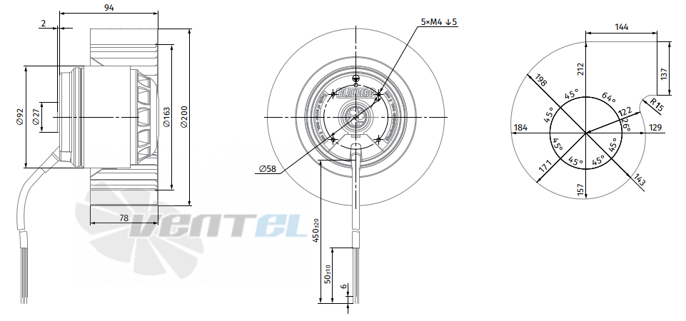 Blauberg BLAUBERG BL-F200A-4E-C01-01 - описание, технические характеристики, графики