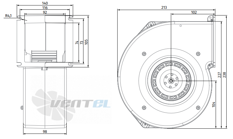 Blauberg BLAUBERG SL-F140A-2E-С01-11 - описание, технические характеристики, графики