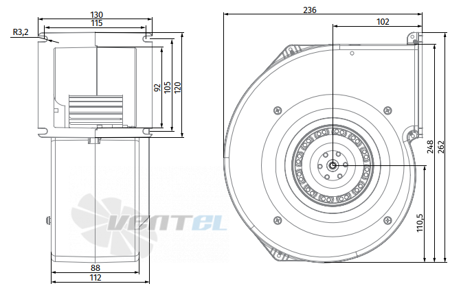 Blauberg BLAUBERG SL-F160A-4E-B01-11 - описание, технические характеристики, графики