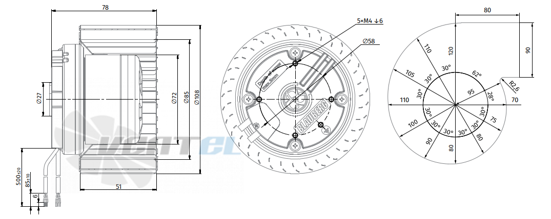 Blauberg BLAUBERG BL-F108A-EC-00 - описание, технические характеристики, графики