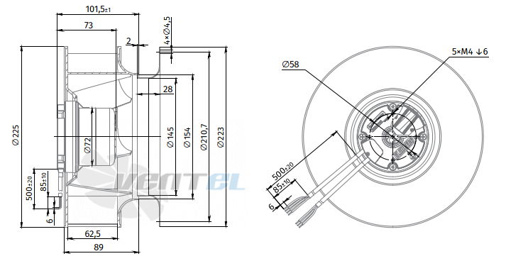 Blauberg BLAUBERG BL-B225D-EC-00 - описание, технические характеристики, графики