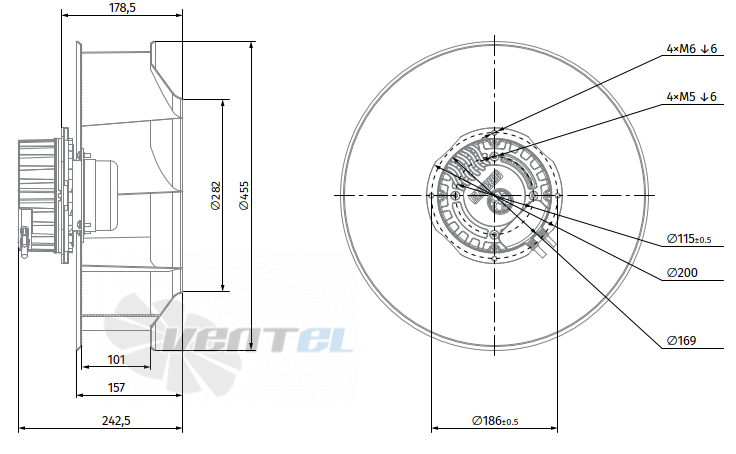 Blauberg BLAUBERG BX450-EE-C000 - описание, технические характеристики, графики
