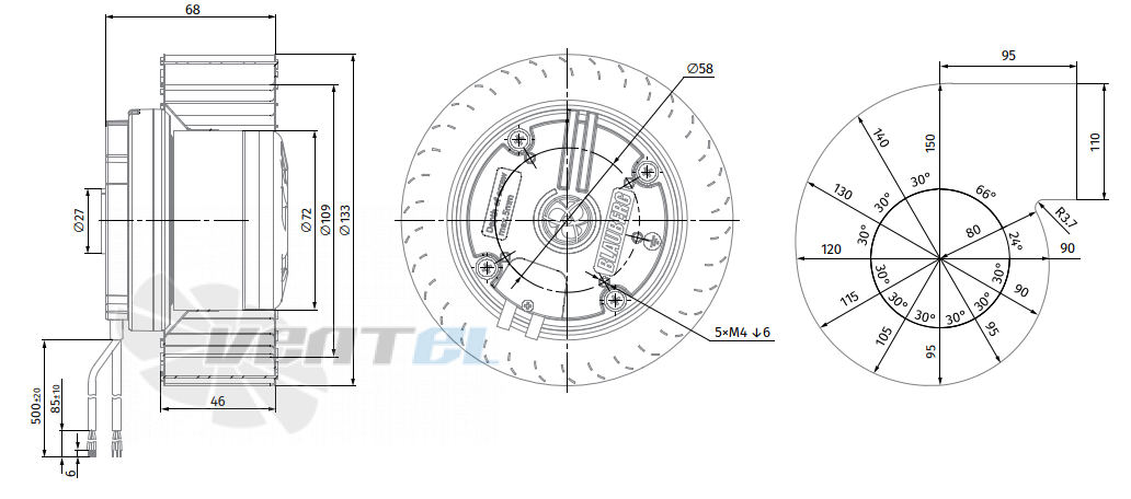 Blauberg BLAUBERG BL-F133A-EC-00 - описание, технические характеристики, графики