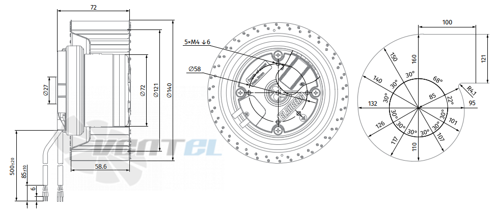 Blauberg BLAUBERG BL-F140B-EC-02 - описание, технические характеристики, графики