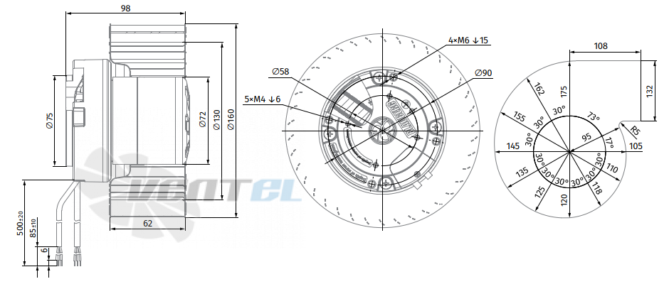 Blauberg BLAUBERG BL-F160C-EC-00 - описание, технические характеристики, графики