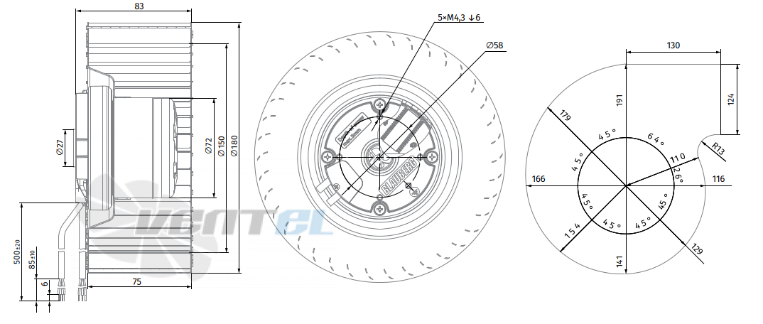 Blauberg BLAUBERG BL-F180C-EC-00 - описание, технические характеристики, графики