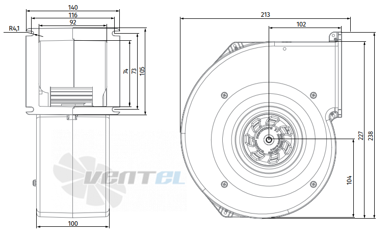 Blauberg BLAUBERG SL-F140B-EC-12 - описание, технические характеристики, графики
