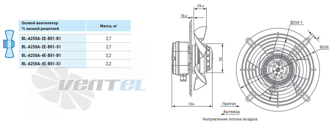 Blauberg BLAUBERG BL-A250A-4E-B01-S1 - описание, технические характеристики, графики