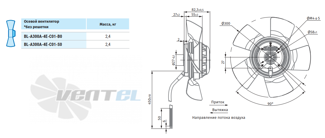 Blauberg BLAUBERG BL-A300A-4E-С01-B0 - описание, технические характеристики, графики