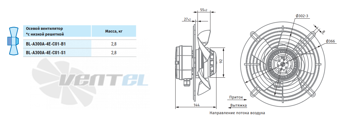 Blauberg BLAUBERG BL-A300A-4E-С01-S1 - описание, технические характеристики, графики