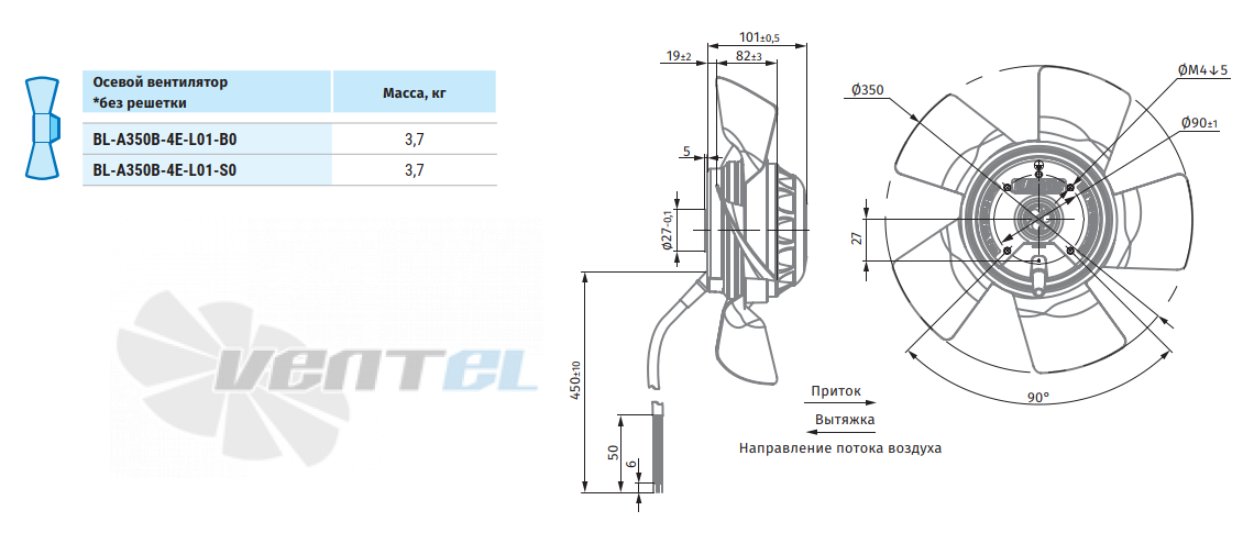 Blauberg BLAUBERG BL-A350B-4E-L01-S0 - описание, технические характеристики, графики