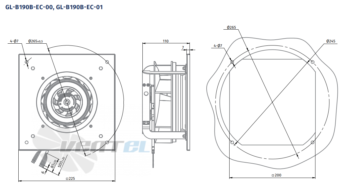 Blauberg BLAUBERG GL-B190B-EC-00 - описание, технические характеристики, графики